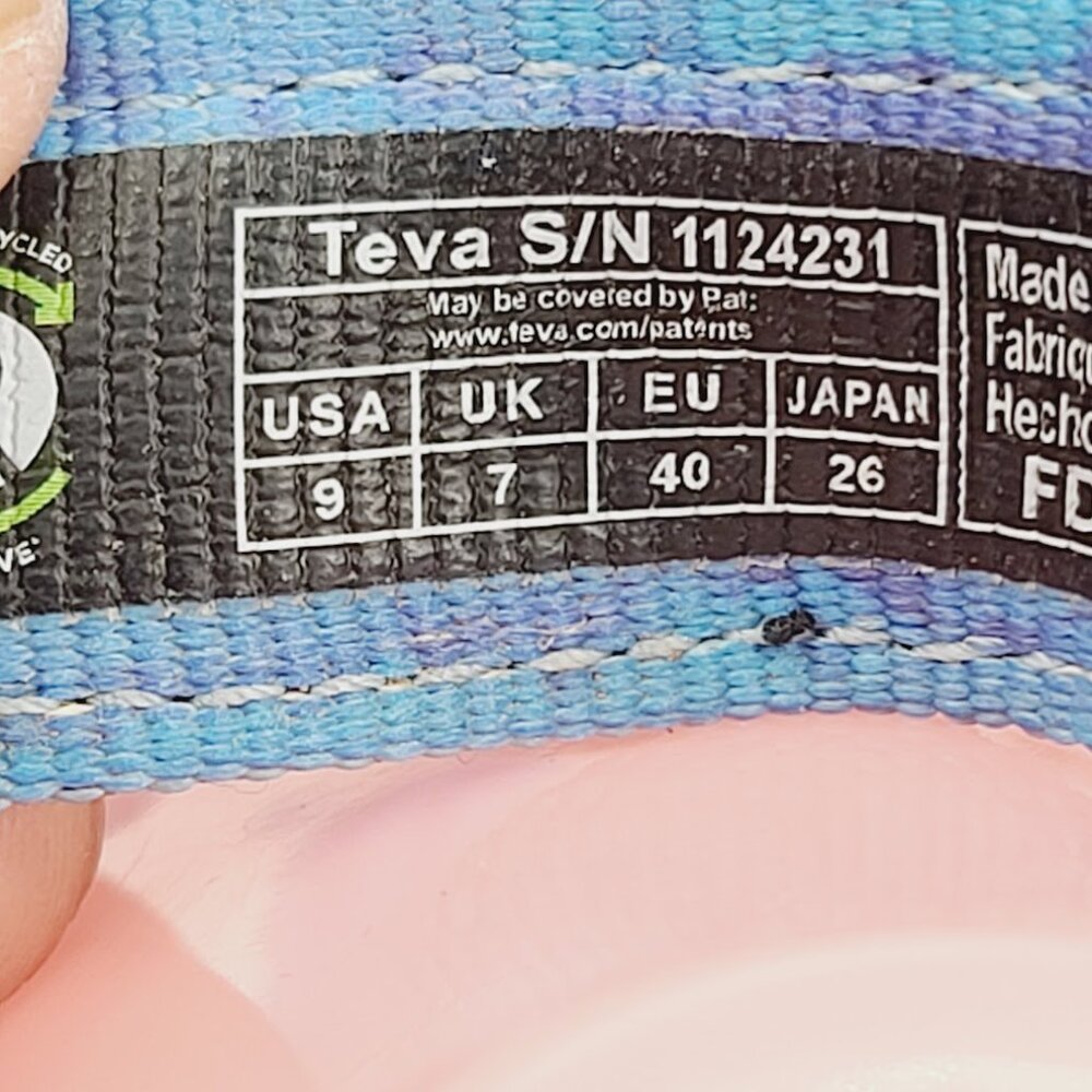 Teva Women's Blue Original Universal Tie-Dye 1124231 Sport Sandals Size US 9 - Picture 7 of 9